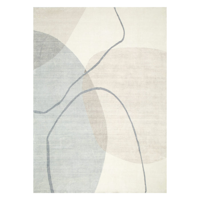 Cloud Watercolour Cream Blue Washable Rug