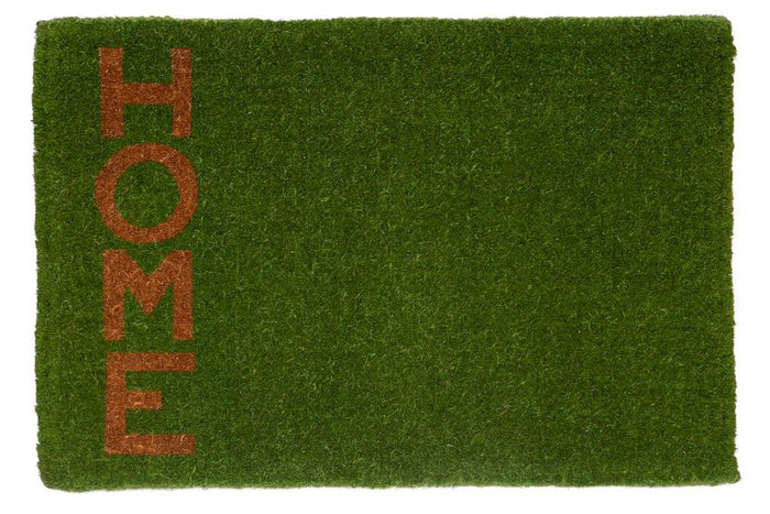 100% Coir Door Mat - Green Home 90x60cm