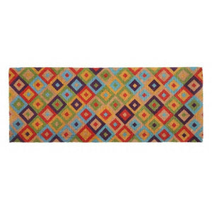 100% Coir Door Mat - Saman Multicolour 120x45cm - Floorsome - Door Mat