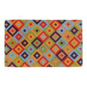 100% Coir Door Mat - Saman Multicolour 75x45cm - Floorsome - Door Mat