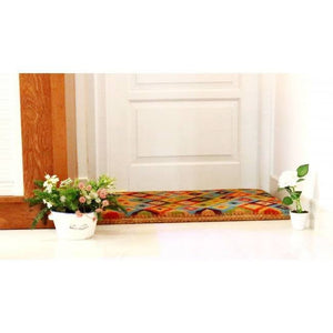 100% Coir Door Mat - Saman Multicolour 75x45cm - Floorsome - Door Mat