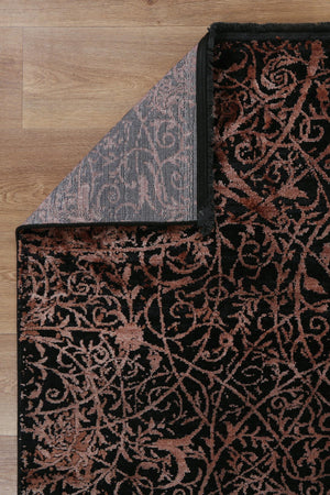 Brooklyn Intricate Floral Rust Rug