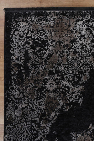 Brooklyn Distressed Medallion Pewter Rug