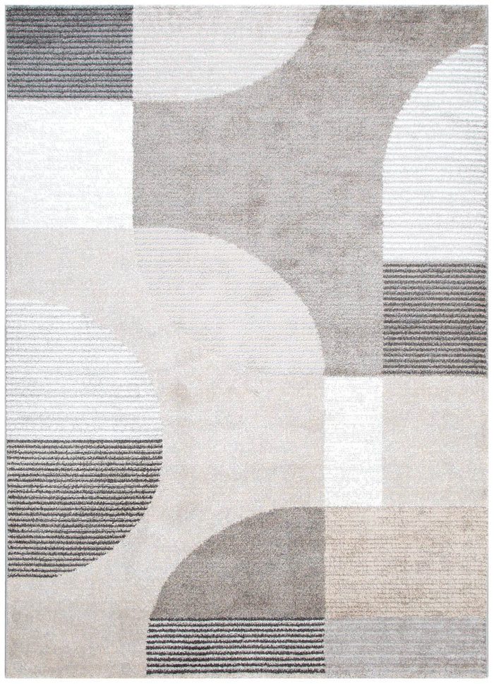 Dorado Grey Beige Arches Rug - D001