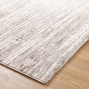 Jade Distressed Lines Grey Beige Rug - JADE001