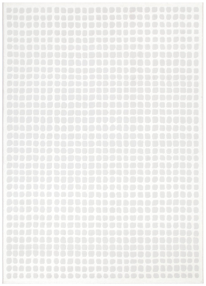 Jade Geometric Shapes Cream Grey Rug - JADE005