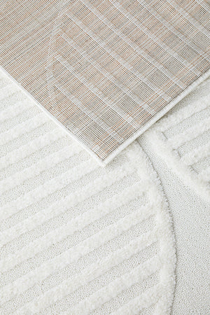 Lotus Leo White Runner Rug