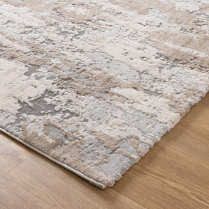 Maya Watercolour Astract Grey and Beige Rug - M106