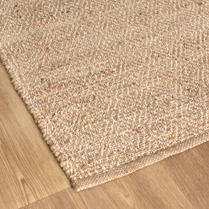 Oslo Natural Jute Diamonds Flat Weave Rug