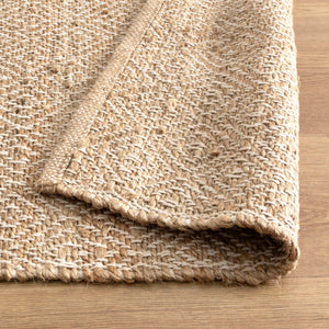 Oslo Natural Jute Diamonds Flat Weave Rug