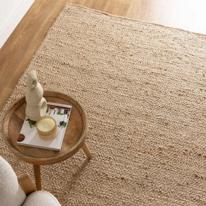 Oslo Natural Jute Diamonds Flat Weave Rug