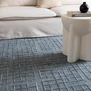 Abasco Steel Blue Knitted Wool Rug