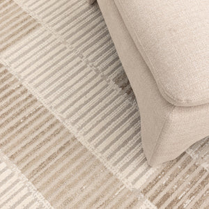 Trend Modern Stripes Grey and Beige Rug - T100