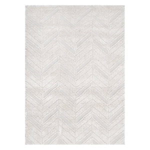 Tender Chevron Beige Shag Rug