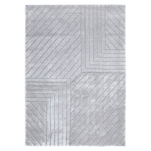 Tender Modern Silver Shag Rug