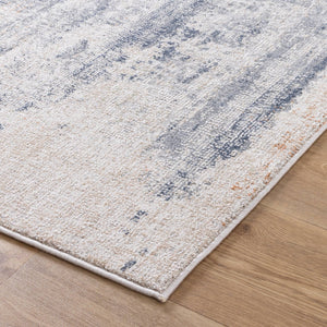 Toscana Distressed Splash Beige Blue Rug TOS5