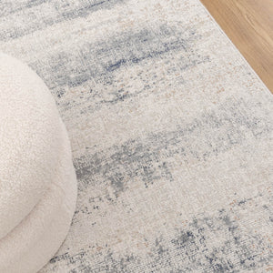 Toscana Distressed Splash Beige Blue Rug TOS5