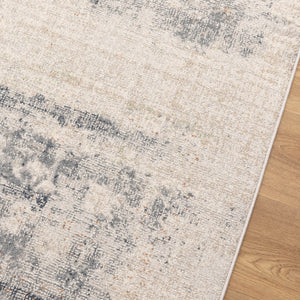 Toscana Distressed Splash Beige Blue Rug TOS5