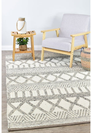 Acadian White Silver - Floorsome - FLATWEAVE