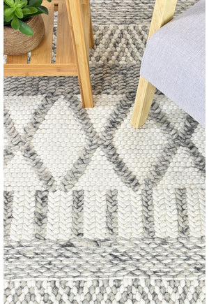 Acadian White Silver - Floorsome - FLATWEAVE