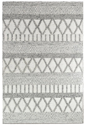 Acadian White Silver - Floorsome - FLATWEAVE