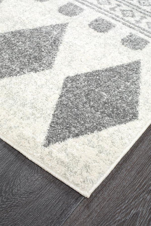 Adani Modern Tribal Design Grey Rug - Floorsome - Modern