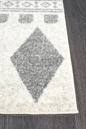 Adani Modern Tribal Design Grey Rug - Floorsome - Modern