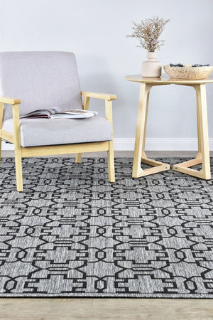 Alaska Grey Black Rug 208 - DM9E - Floorsome - INDOOR/OUTDOOR