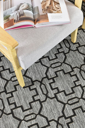 Alaska Grey Black Rug 208 - DM9E - Floorsome - INDOOR/OUTDOOR