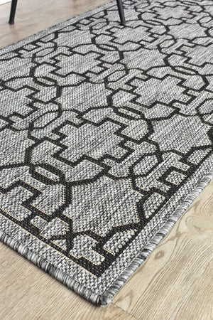 Alaska Grey Black Rug 208 - DM9E - Floorsome - INDOOR/OUTDOOR