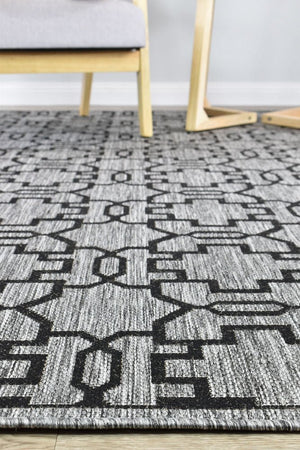 Alaska Grey Black Rug 208 - DM9E - Floorsome - INDOOR/OUTDOOR