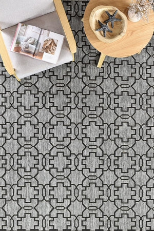 Alaska Grey Black Rug 208 - DM9E - Floorsome - INDOOR/OUTDOOR