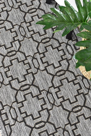 Alaska Grey Black Rug 208 - DM9E - Floorsome - INDOOR/OUTDOOR