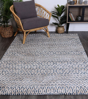 Alayah Camphils Navy Rug - Floorsome - Rug