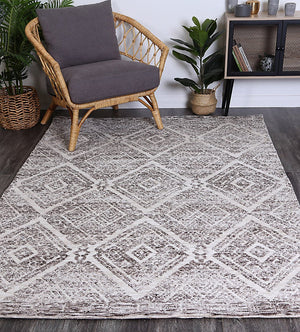 Alayah Diamond Grey Rug - Floorsome - Rug