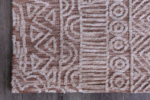 Alayah Rust Flower Rug - Floorsome - Rug