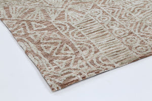 Alayah Rust Flower Rug - Floorsome - Rug