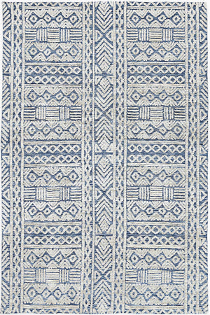 Alayah Tribal Blue Rug - Floorsome - Rug