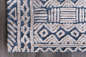 Alayah Tribal Blue Rug - Floorsome - Rug