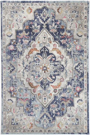 Alexander Transitional Navy Multi Rug - Floorsome - Rug