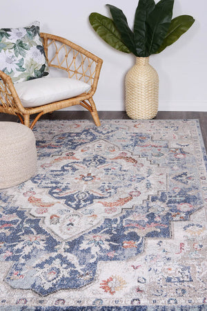 Alexander Transitional Navy Multi Rug - Floorsome - Rug