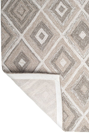 Alexandria Multicolour Beige Diamond P.E.T Indoor Outdoor Rug - Floorsome - Indoor/Outdoor Rugs