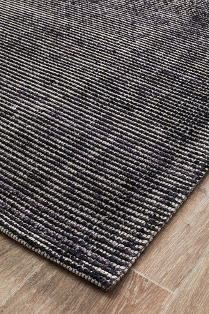 Allure Black Cotton Rayon Rug - Floorsome - Modern