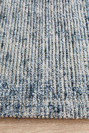 Allure Indigo Cotton Rayon Rug - Floorsome - Modern