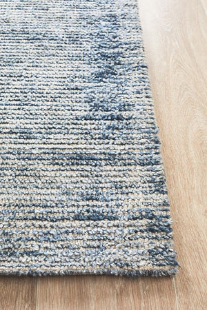 Allure Indigo Cotton Rayon Rug - Floorsome - Modern