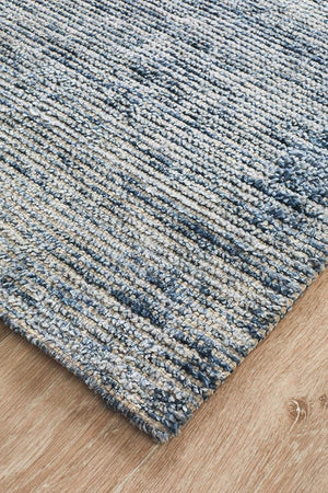 Allure Indigo Cotton Rayon Rug - Floorsome - Modern