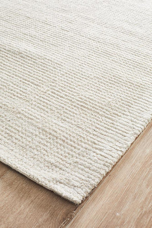 Allure Ivory Cotton Rayon Rug - Floorsome - Modern