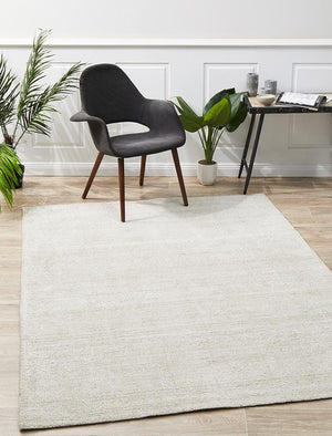 Allure Ivory Cotton Rayon Rug - Floorsome - Modern