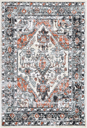 Anatolia Traditional Beige Black Rug - Floorsome - Rug