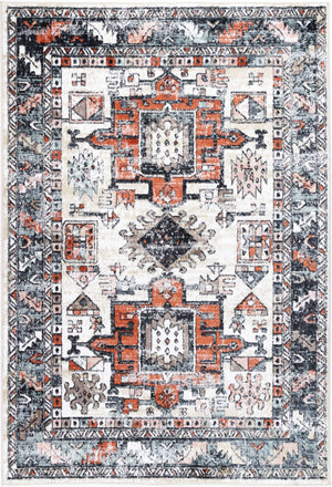 Anatolia Traditional Black Cream Rug - Floorsome - Rug